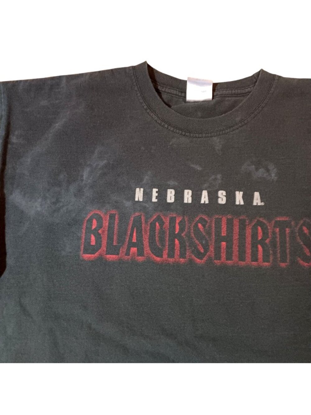 Nebraska Huskers Football Blackshirts Vintage XL T-shirt Big Red LS Fade Gildan